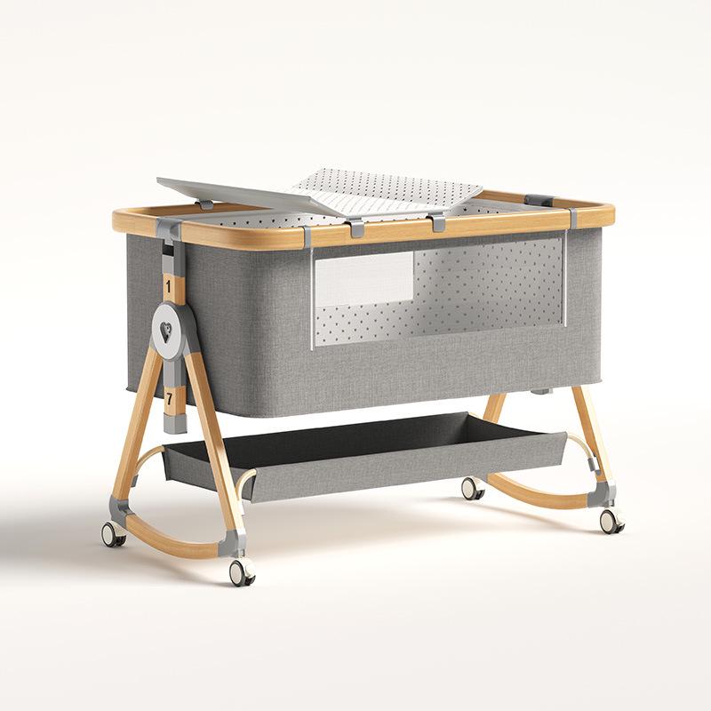 Verstellbares faltbares tragbares Babybett - Wiegenbett für Neugeborene mit Steckfunktion