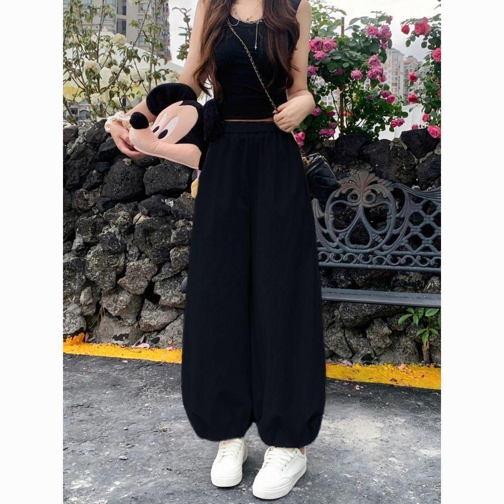 Petite Women's Summer Loose Fit Plus Size Quick-Dry Harem Lantern Sports Pants