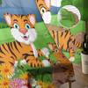 Tiger Cartoon In The Jungle Tyl Okenní závěsy do obývacího pokoje Příze Průsvitný voál závěs do ložnice Kuchyně Závěs