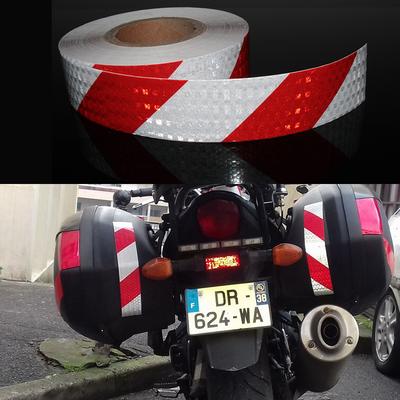 Autocolante Reflectorizante Twill 5cm*10m Impermeabile Adezive Alb-Roșu Bandă de Avertizare de Siguranță de Înaltă Vizibilitate Reflectori Exteriori Pentru Camion