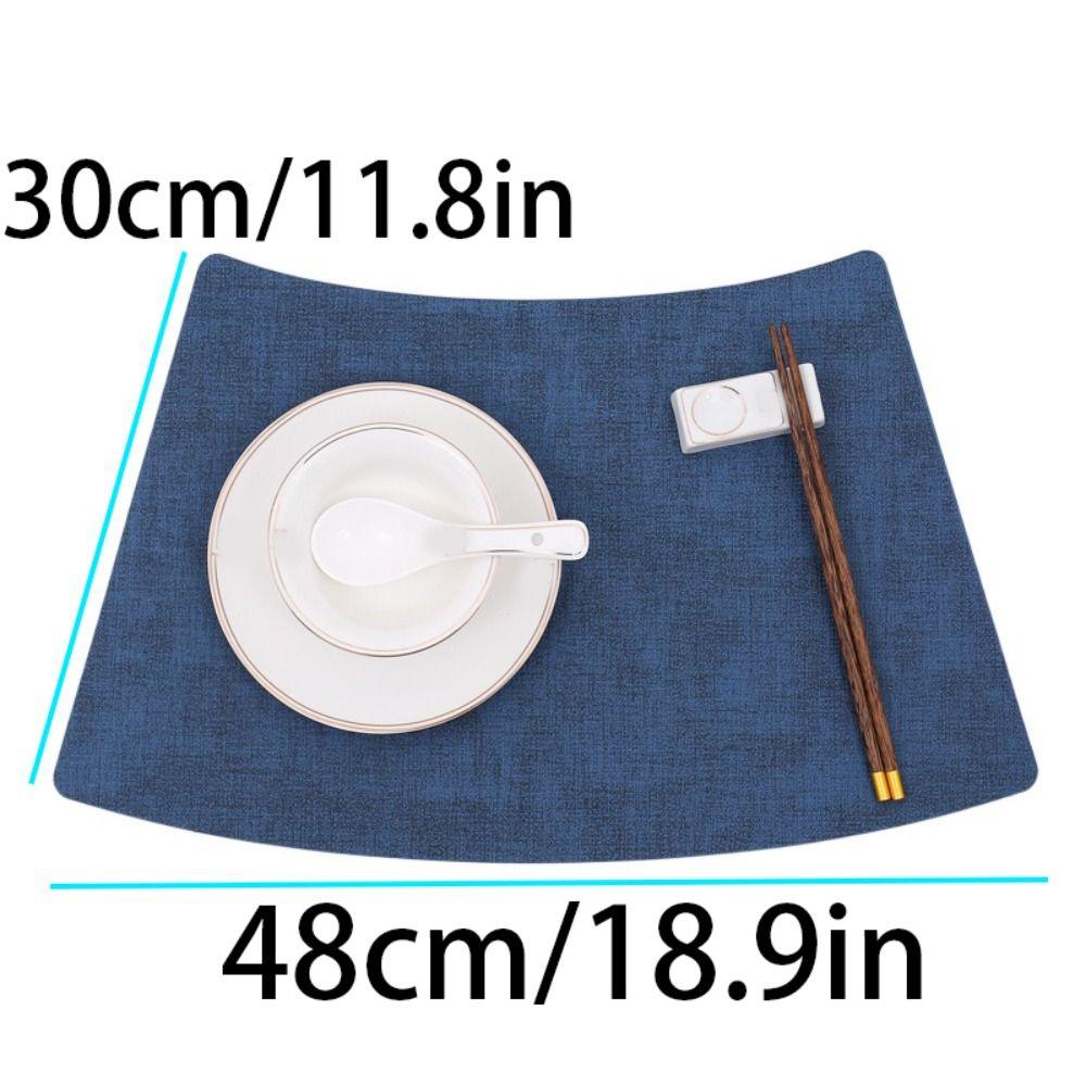 Durable Solid Color Table Mat Heat Insulation Fan-shaped Insulation Mat  Christmas