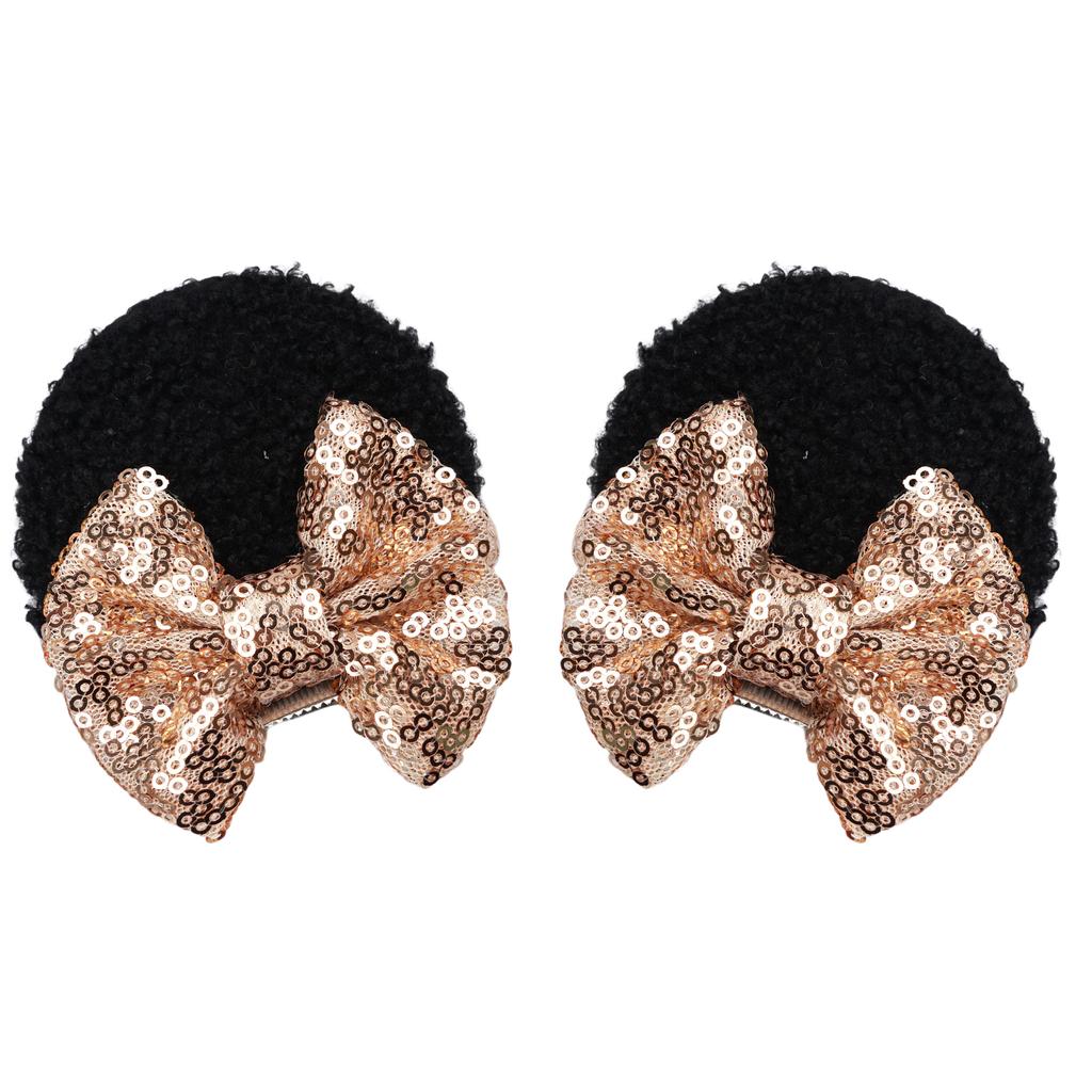 2 Pieces Hair Hair Claws of Mouse Ear Sequin Necktie Female Hairpin Girl Party Accessories Glis Bay Sold by the Manufacturer