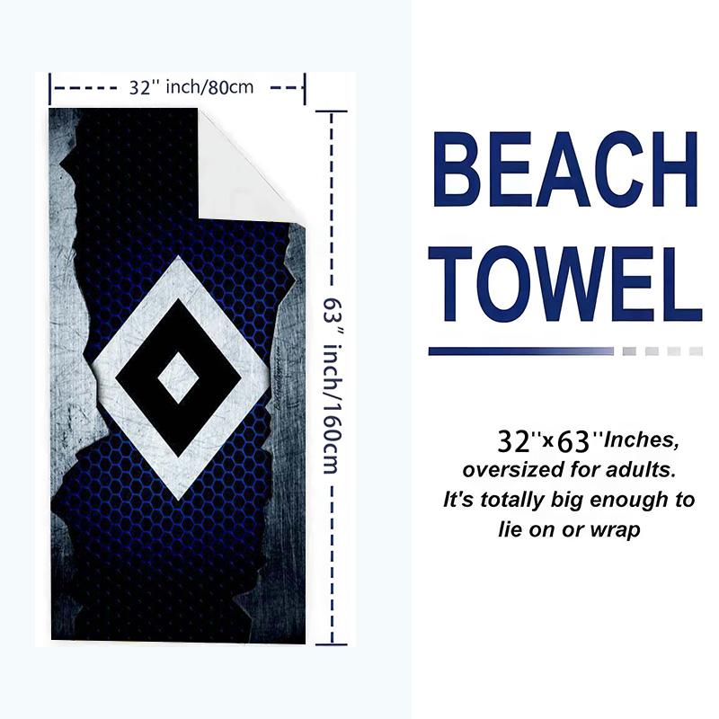 Hsv Bilder Print Beach Towel, Large Soft Quick Dry Towel for Beach Camping Swimming