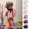 5 Yards/Rolle Künstliches Perlenband Garn Perlenkette Perlen Spitze Verzierungen für Hochzeitsfeier Blumendekoration DIY Zubehör
