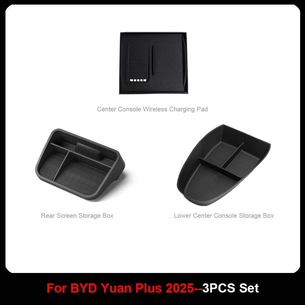 For BYD Yuan Plus 2025 Wireless Charging Pad Non-slip Pad Phone Charger Mat Protective Mat Central Lower Storage Box Accessories