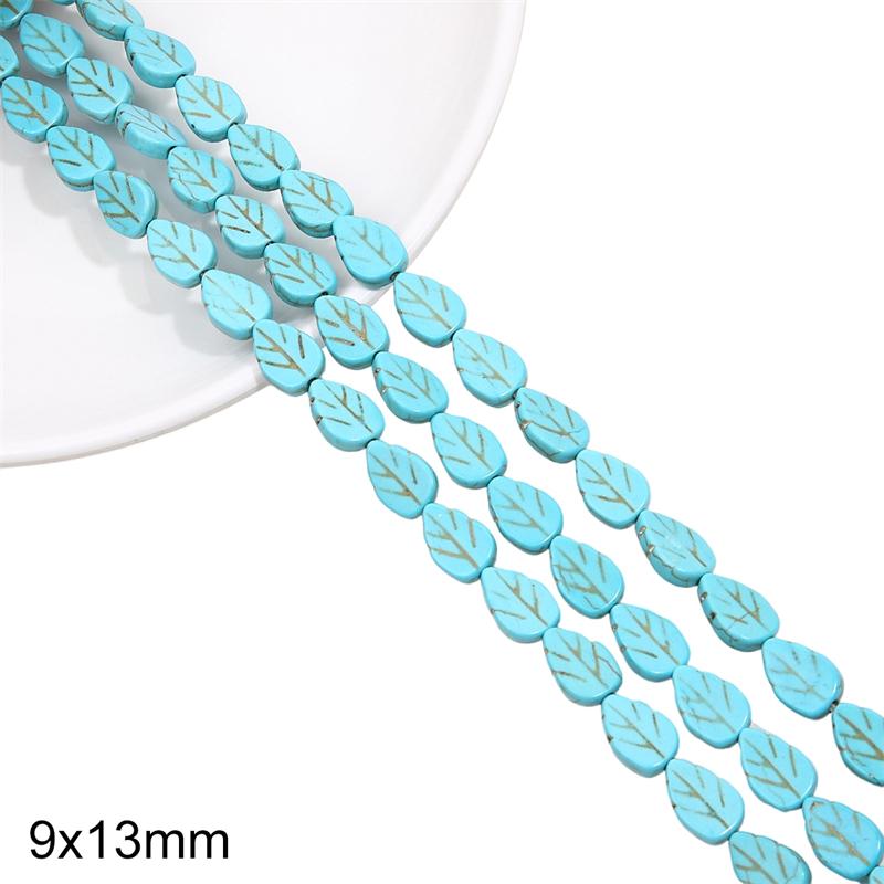 1 Strand 38CM Blue Turquoises Stone Chain Charm Beads Chain DIY Bracelet Necklace Jewelry Making