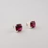 Pink Rubellite Gemstone 925 Sterling Silver Handmade Women's Jewelry Designer Minimalist Studs Earring 1" For Gift EE-181-7