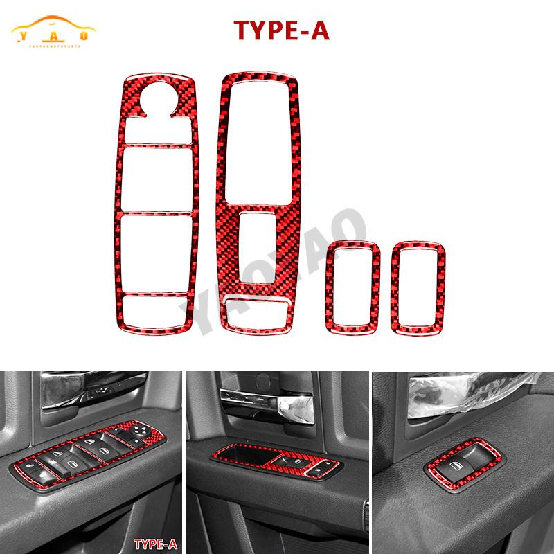 EHV5 For Dodge RAM 1500 2009 2010 2011 2012 Car Interior Accessories Window Lift Switch Panel Decorative Decal Sticker Cover Trim