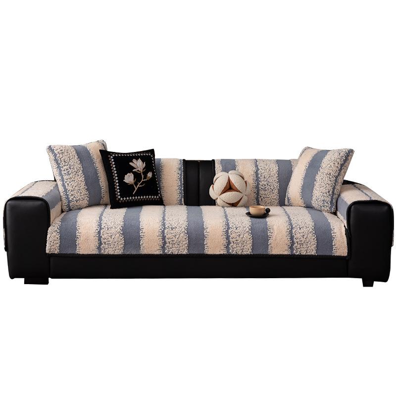 Shu Cotton Lint Sofa Cushion, Universal In All Seasons, Non-Slip Thickened Seat Cushion, Light Luxury, Advanced Winter Warm Cover Sofa Blanket