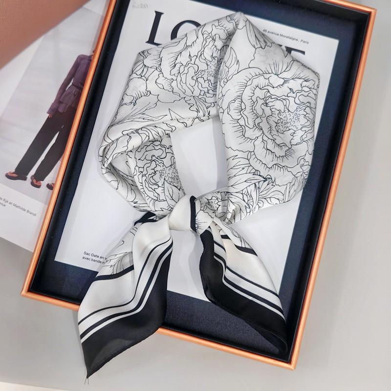 Strictly Selected 70 Silk Scarves, Simulated Silk Small Square Scarves For Women, Retro High-End Thin Versatile Professional Scarves