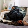 1pc Raven Art Print Blanket Lightweight Blanket Throw Blanket For Sofa, Bed, Travel, Camping, Livingroom, Office yy251010001