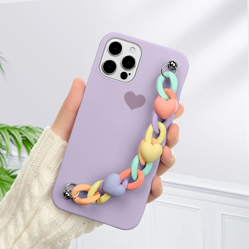 For Xiaomi Mi 11 11T 10S A3 Lite Poco M3 F3 X3 NFC 10T 9T Pro Redmi Note 9 9a 9C 8 10 5 7 8T 9S Love Lanyard Chain Soft TPU Case
