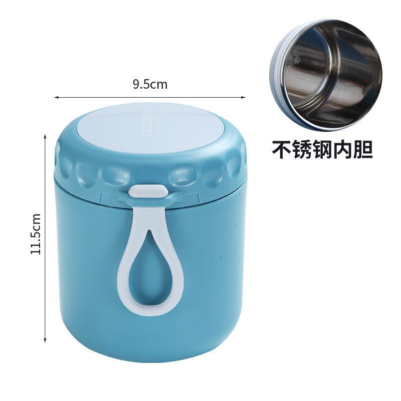 

Ланч-бокс из нержавеющей стали Термо Сохраняет горячим Школьный Детский 1 шт. Термос для еды Изолированная кружка для супа Термоконтейнеры Хозяйственные товары синий