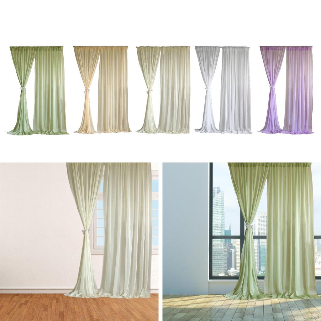 Backdrop Curtains 2 Panels Drapes Wedding Decoration for Festival Birthday