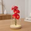Simulation Carnation Soap Flower Eternal Flower Glass Cover Mother's Day Gift for Mom Valentine's Day Gift Teachers' Day