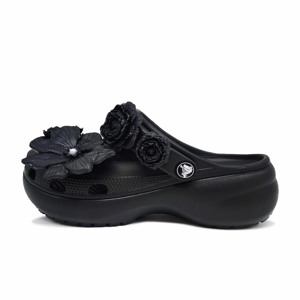 Crocs Classic Platform Clog Green Mountain Ink Camellia Simple and Versatile Cloud Fashion Trend Casual Hole Shoes Women's Black