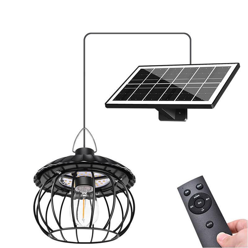 Solar-Powered LED Pendant Light for Indoor/Outdoor Use in Gazebos and Gardens