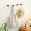 6Pcs Natural Wood Wall Mounted Hook Handmade Smooth Surfaces Hook Load Sturdy Home Organization