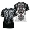 2021 Summer New Men 'S Viking 3dt Shirt Print Clothes Fashion Trend Punk T -Shirt Harajuku Men 'S Top 