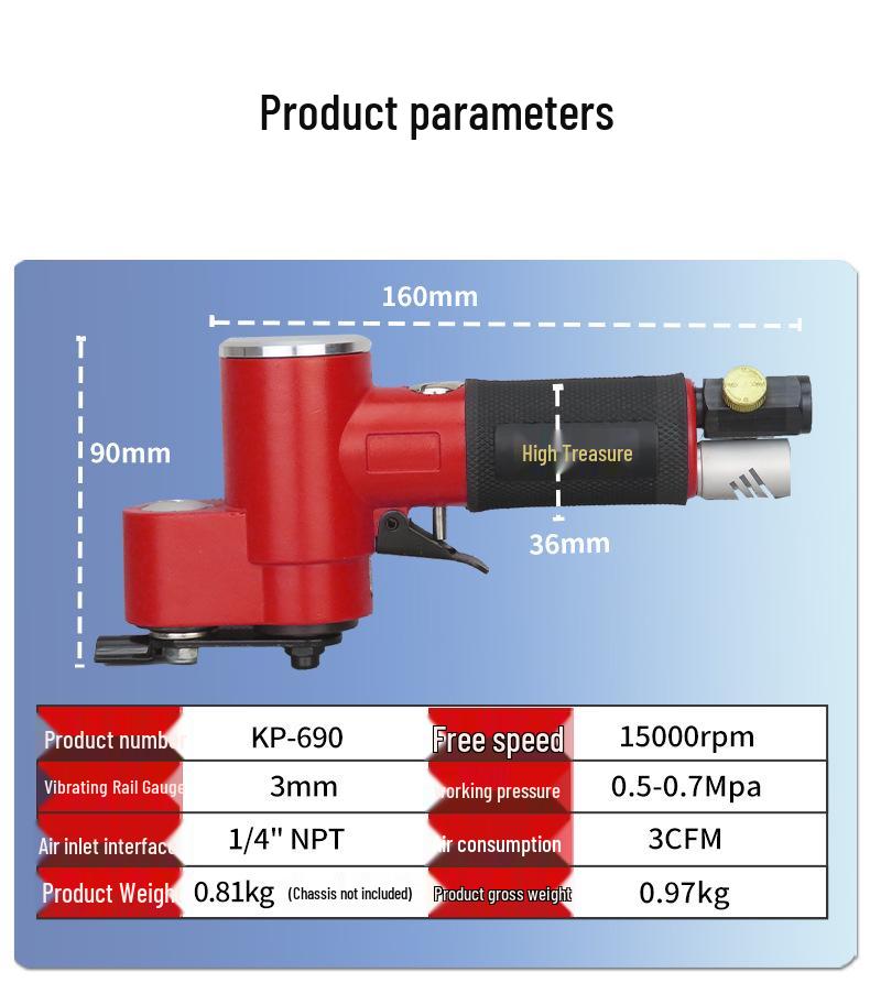 Gaobao Air-Powered Reciprocating Flat Sander