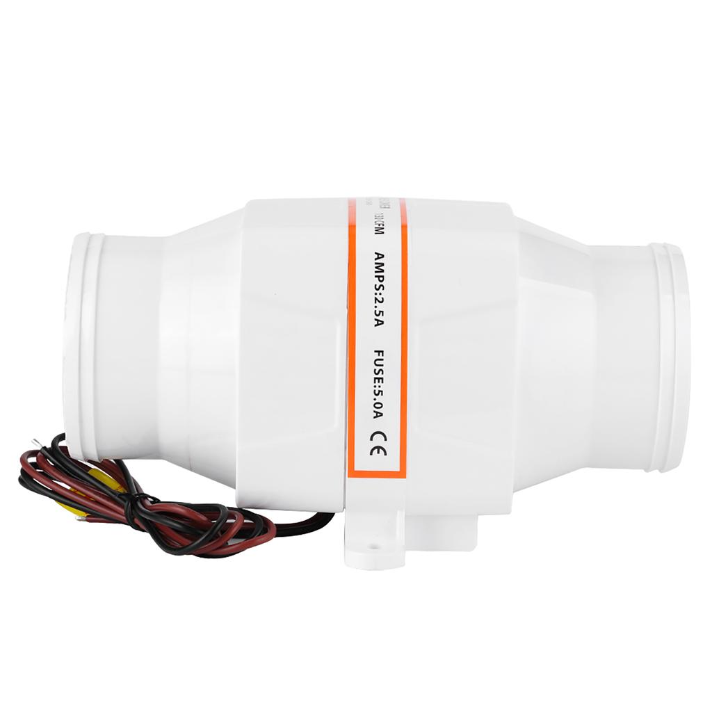 3in  Ventilation Fan 3inch InLine Marine Bilge Air Blower Mute Strong Ventilation Fan for Yacht Boat RV Air Blower Fan