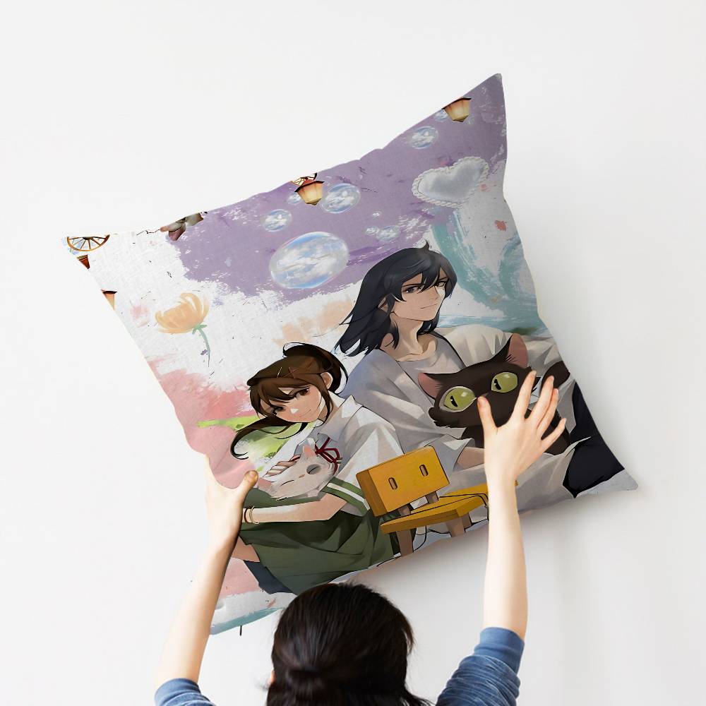 Japanese Anime Suzume Pillowcases Home Bedding Decorative Pillow Cover Wedding Super Soft Pillow Case