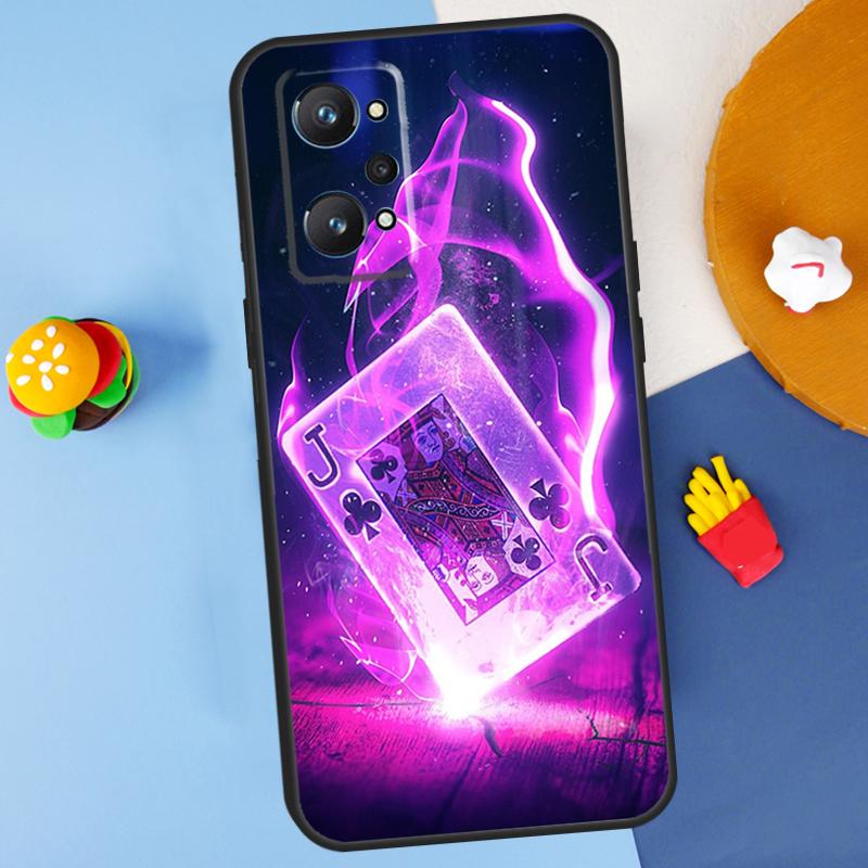 Poker Playing Card For Realme 11 10 12 13 14 Pro Plus GT 5 6 6T GT7 Pro C61 C53 C51 C21Y C25S C55 C67 C75 Case
