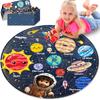 Solar System Puzzles for Kids Ages 4-6 6-8, 70 Piece Large Round Space Planets Floor Puzzle Preschool Learning Educational Toy Jigsaw Puzzle Birthday