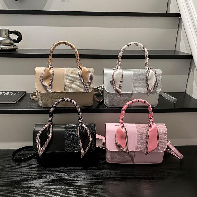 Women Fashion Casual Solid Color Small Square Crossbody Handheld Handbag
