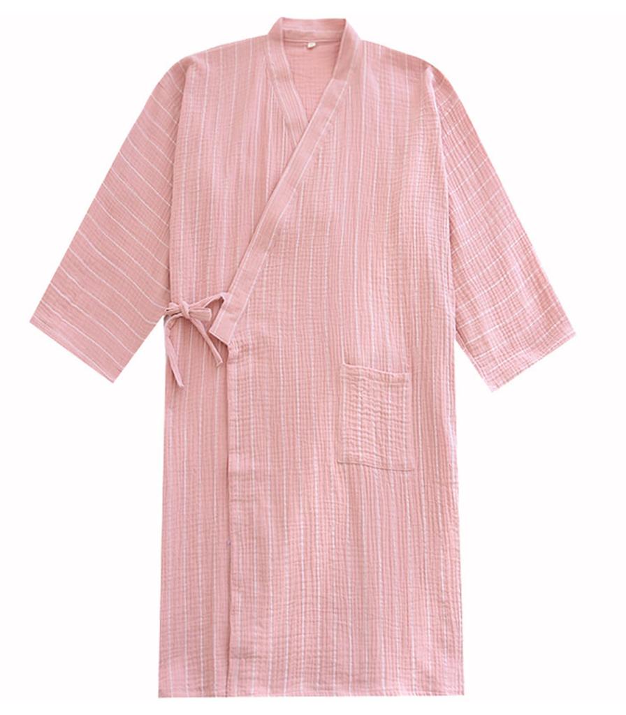 Nursing Japanese Front Hot for Men [ASHE RANGE] Men's Bathrobe, Nightwear, Yukata, Nightgown, 100% Cotton, Gauze, Pajamas, Nightgown, Care,