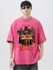 The Morning Ritual Coffee Funny Washed Retro Men T Shirts Summer Cotton T-Shirts Breathable Loose Clothes