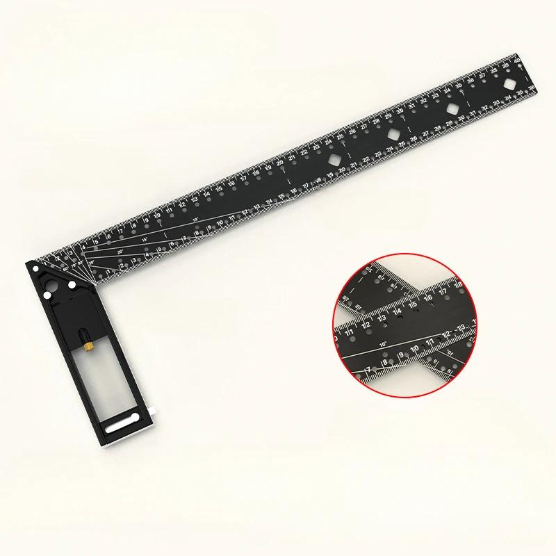 Multifunctional Right Angle Ruler 90 °/45 ° High Precision Positioning Marking Thickened Angle Ruler Woodworking Special Tools