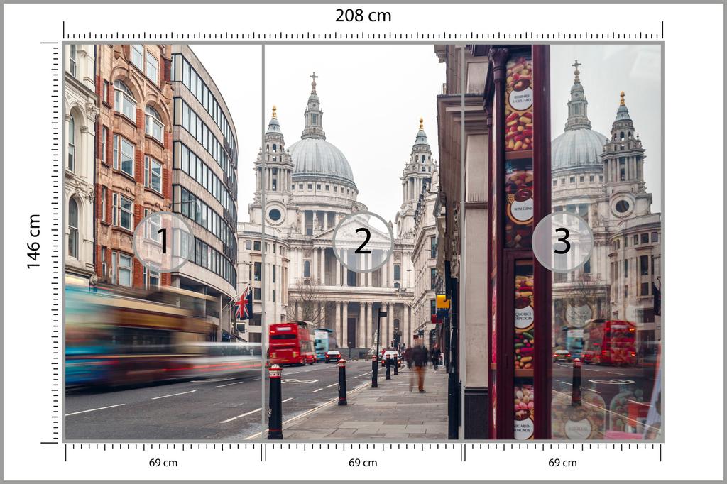 Photomural Cathedral In London Smooth Vinyl 208x146