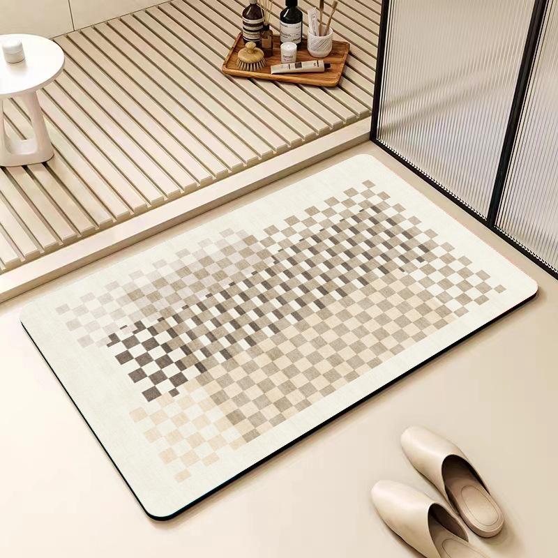Diatom mud floor mat wabi wind bathroom non-slip mat toilet door absorbent mat