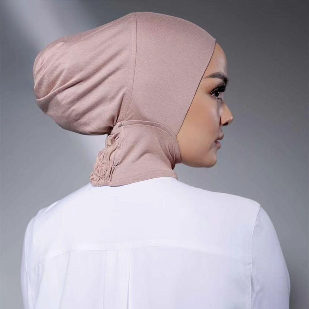 

Adjustable Full Cover Inner Elastic Cotton Hijab Muslim Turban Women Hat Head Wrap