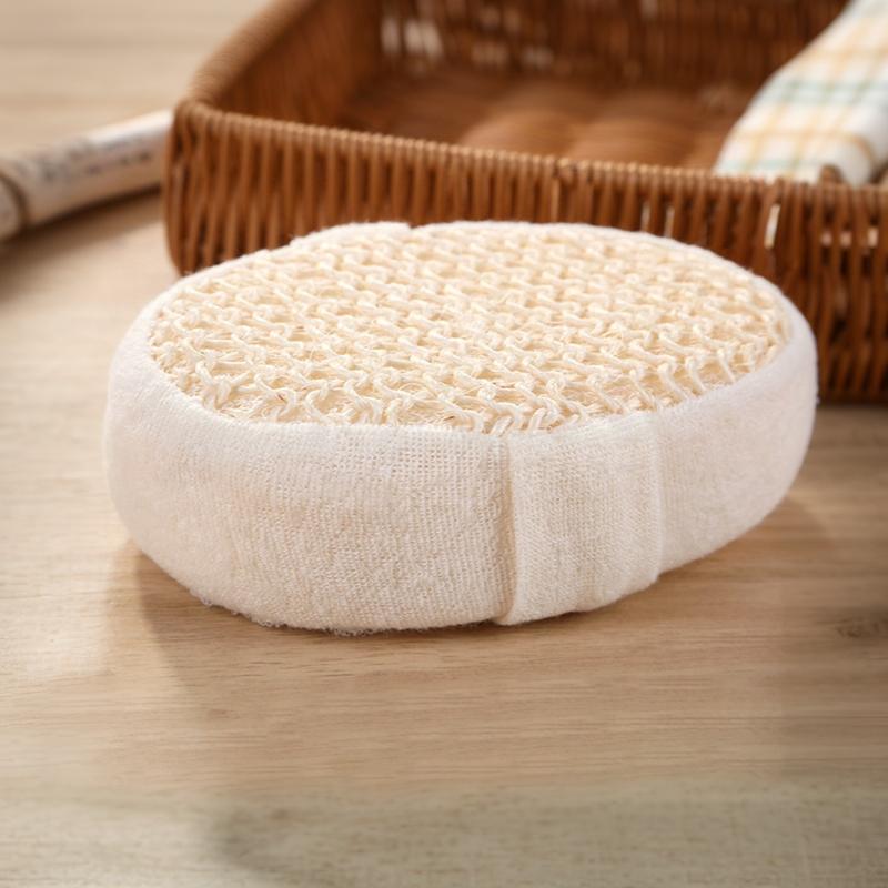 1Pcs Bath Ball New Sisal Elliptical Sponge Bath Brush Hemp Bath Towel Exfoliating Bath Artifact For Bathroom Spa Use