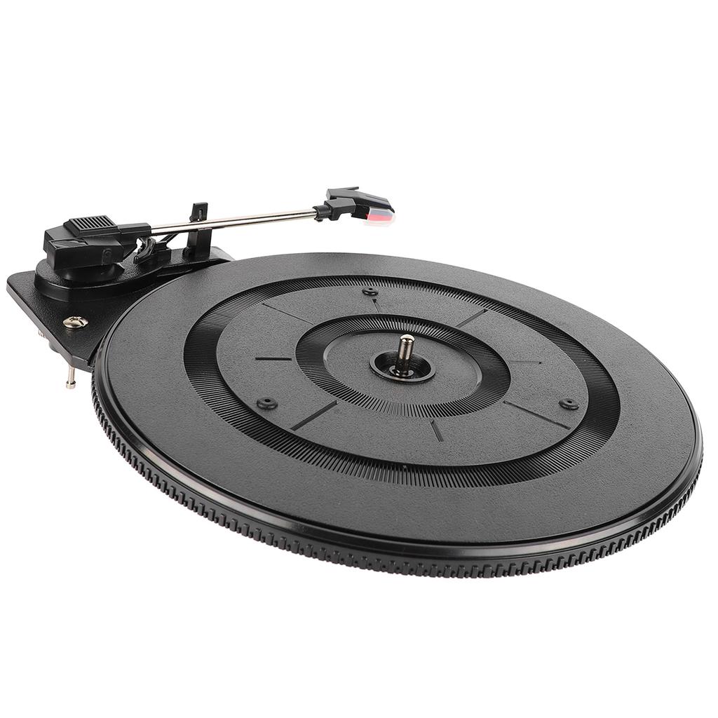 Record Player Turntable Black Plastic Belt Drive Gramophone Turntable Instrument Accessory