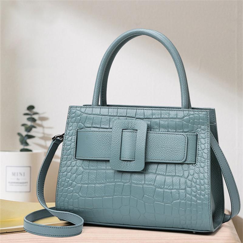 Temperament Handbag Bag Female  New Fashion Large Capacity Shoulder Bag Simple Atmospheric Crocodile Cross Body Bag