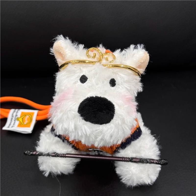 Wukong Westie Puppy Pendant Backpack Charm & Keyring Plush Doll