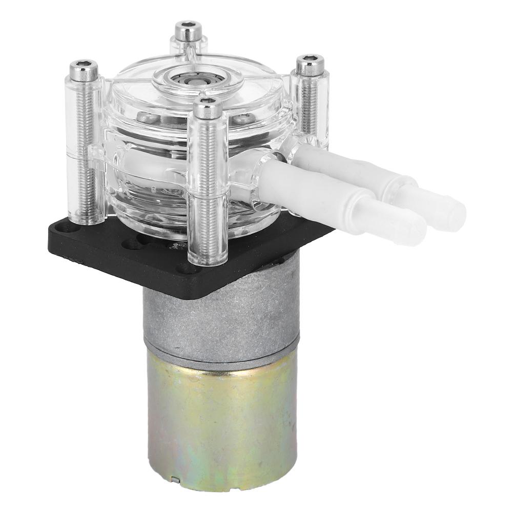 Peristaltic Pump Self‑Priming Stainless Steel Wheel Frame PC Transparent Head DC Motor