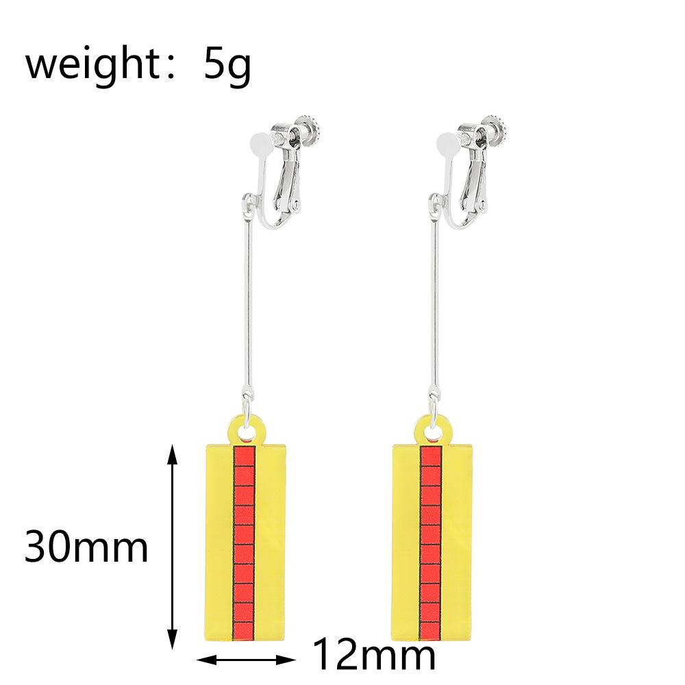 Anime Acrylic Pendant Dangle Earrings Cosplay Props for Women Men Jewelry Accessories