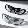 2PCS Punk Style Futuristic Tech Fashion Glasses Unisex Suitable for Daily Wear Photography Driving