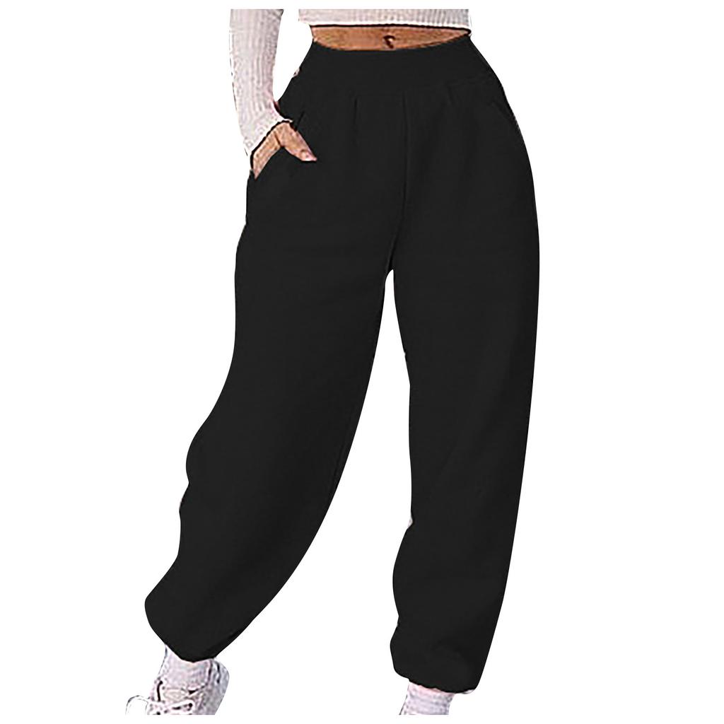 Women's Home Casual Sports Hundred With Sweat Pants Padded Drawstring Pants