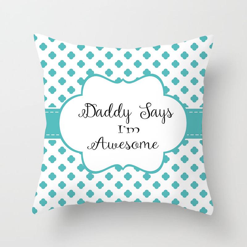 Blue Print Nordic Style Cushion Car Sofa Cushion Pillow Lumbar Cushion Cover Home Furnishings