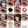 1 pora Cosplay kontaktinių lęšių akims Spalvingi geltoni Anime lęšiai Cosplay Halloween kosmetikai Vyzdžiai