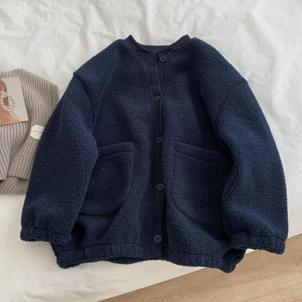 Imitation Lamb Wool, Coat, Women's, Fleece, Warm, Baseball Jacket, Top
