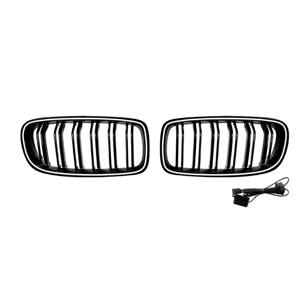 Front Kidney Grille Grill With LED Light Upper Bumper Hood Mesh For BMW 3-Series F30 F31 F35 320i 325i 328i 330i 335i 2012-2019