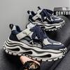 22 Autumn Leather Dad Shoes Platform Heightening Sports Shoes Casual Student Running Shoes