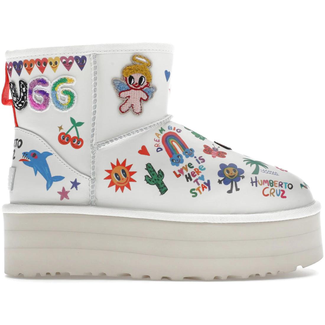 

Кроссовки UGG Classic Mini Platform Boot Pop Sketch (Женский)(1153065-WHT) 38