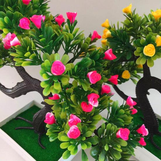 Artificial Flower Tree Plant Potted Bonsai Garden Party Desktop Furniture Decor
